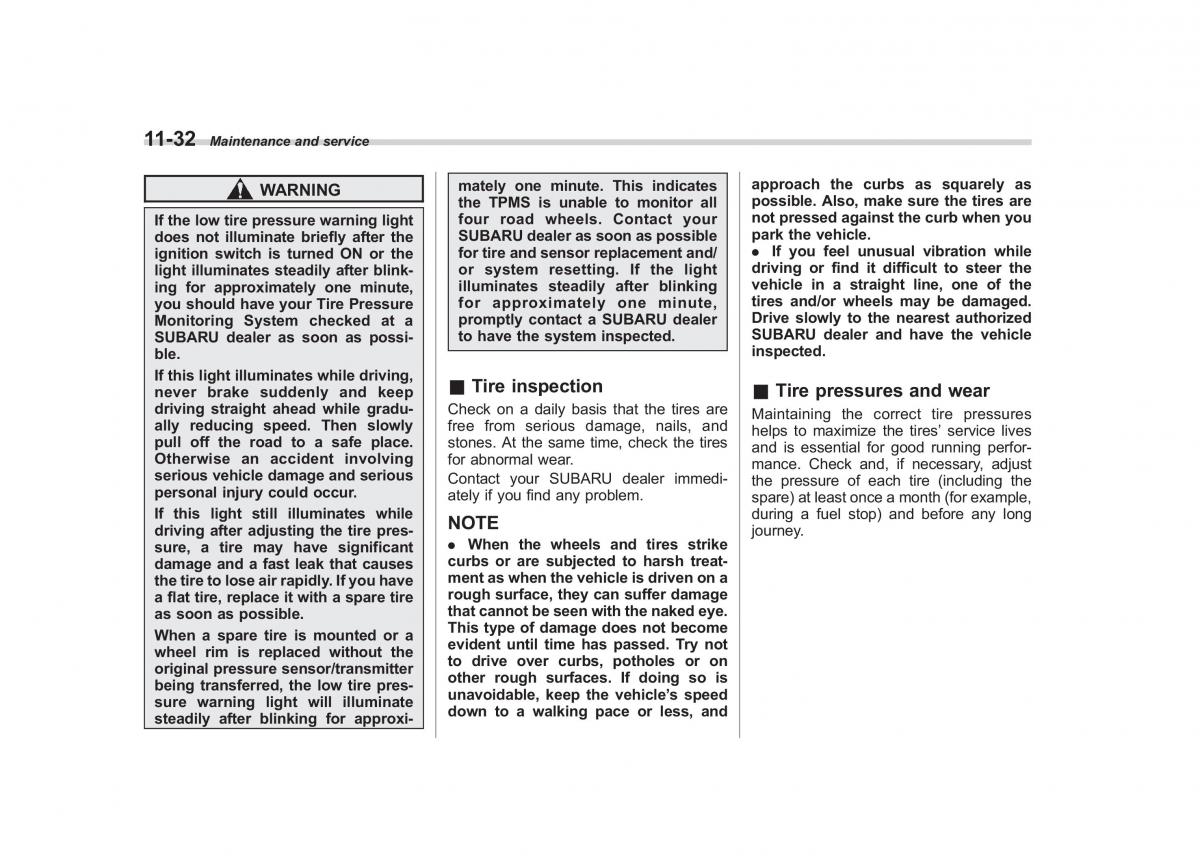 Subaru Outback Legacy IV 4 owners manual / page 403