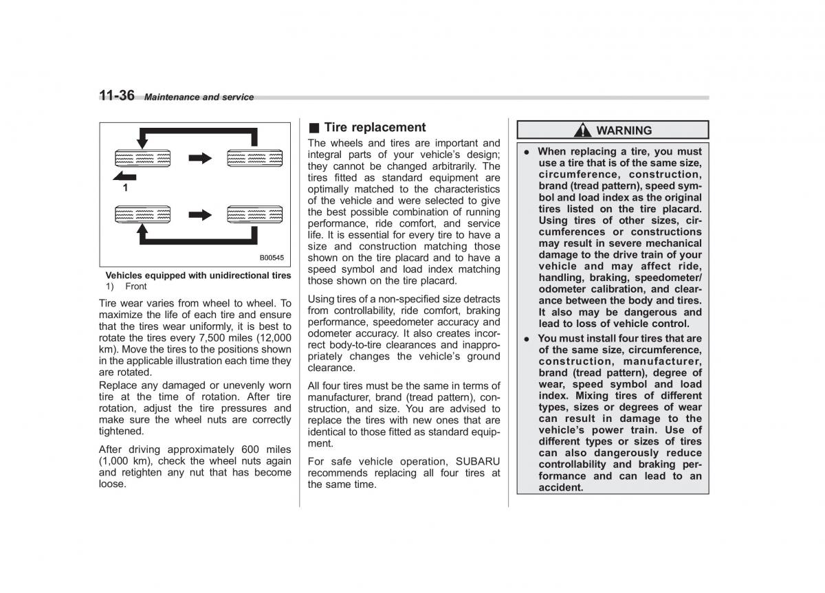 Subaru Outback Legacy IV 4 owners manual / page 407