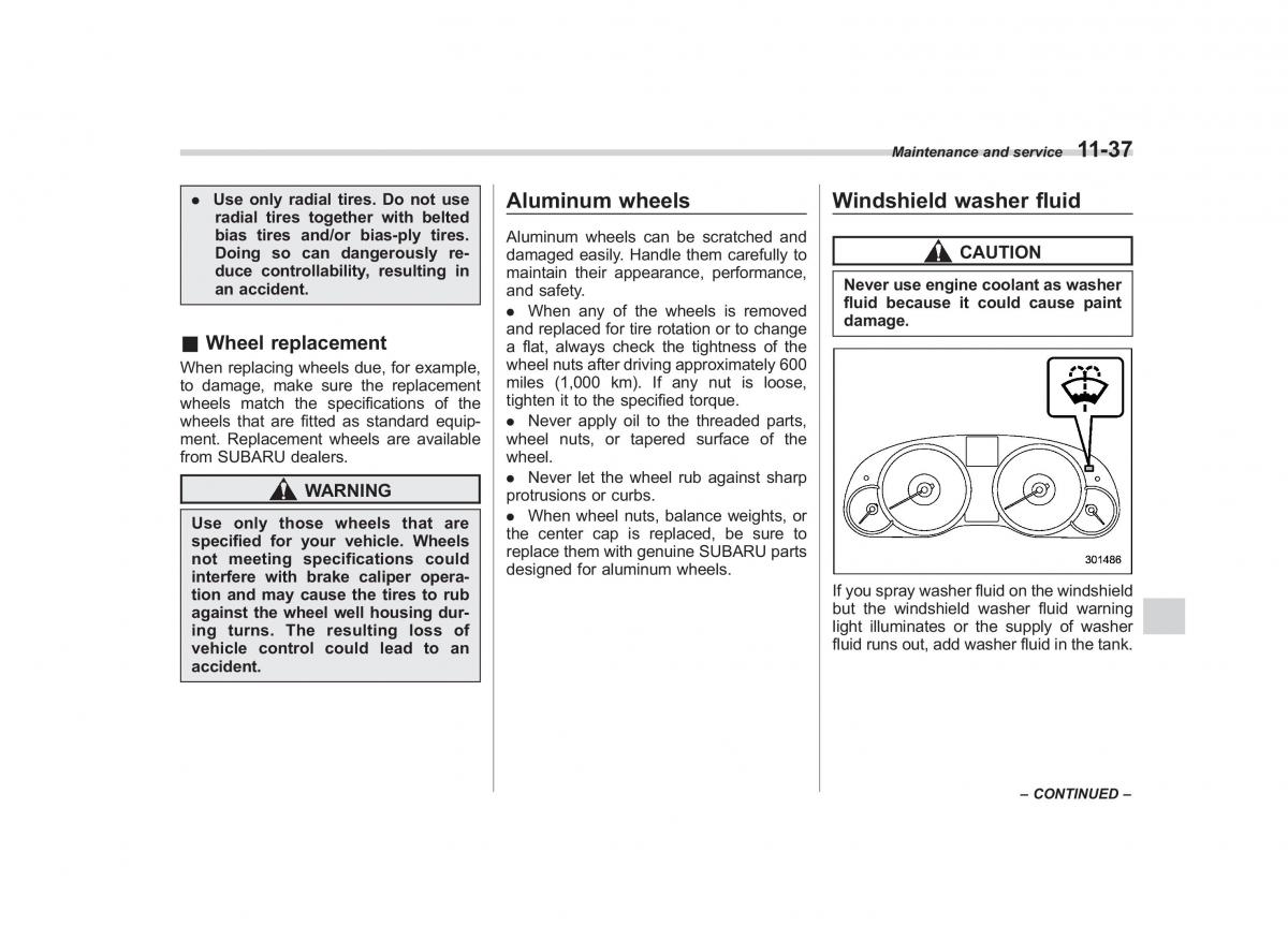 Subaru Outback Legacy IV 4 owners manual / page 408