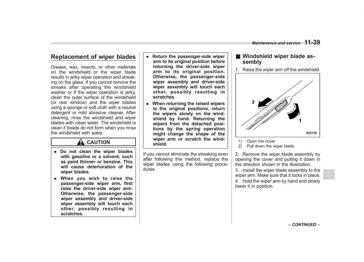 Subaru Outback Legacy IV 4 owners manual / page 410