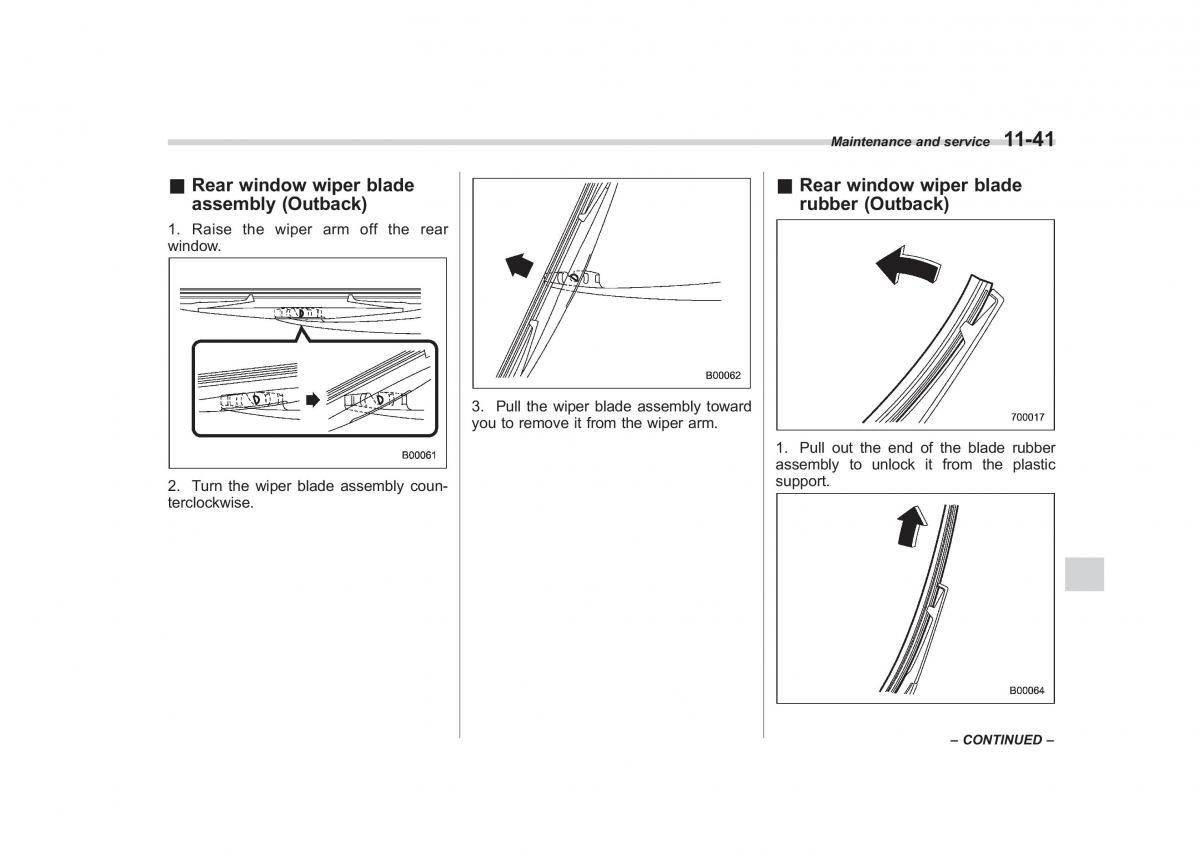 Subaru Outback Legacy IV 4 owners manual / page 412