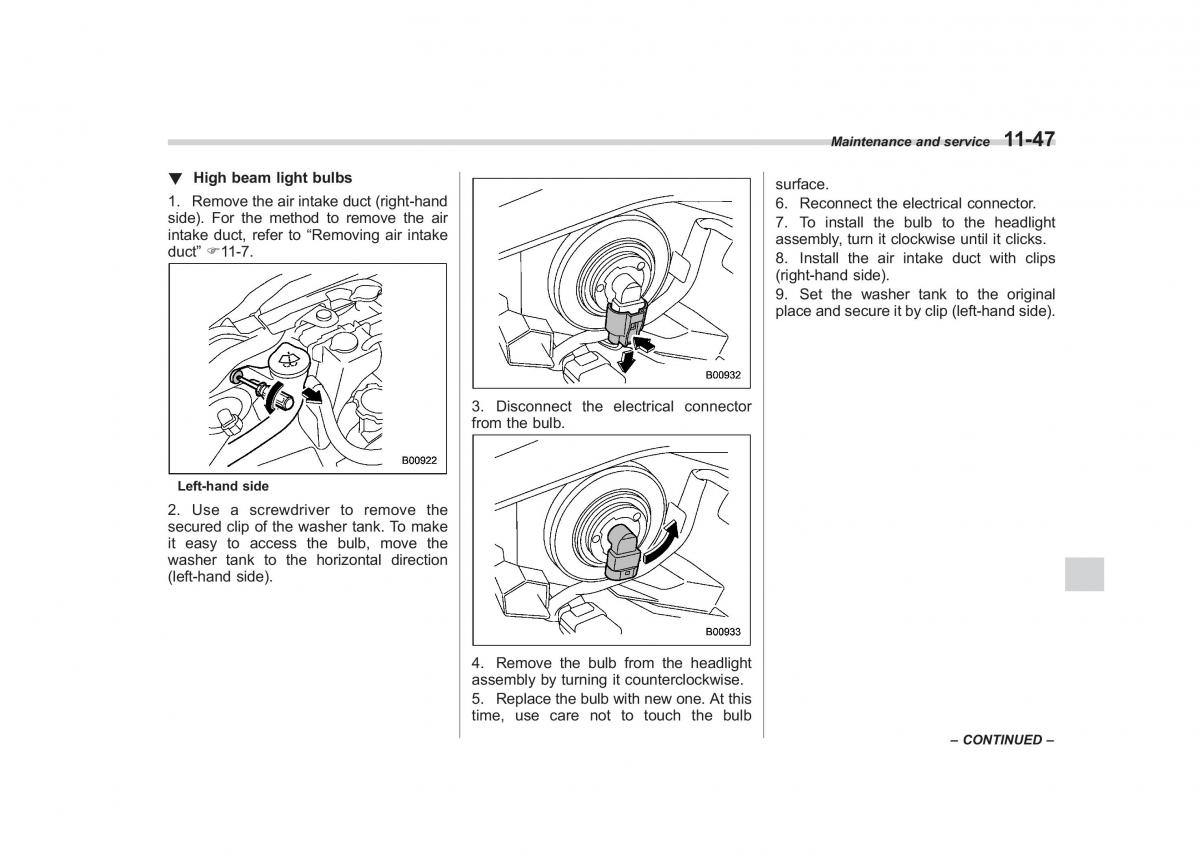 Subaru Outback Legacy IV 4 owners manual / page 418