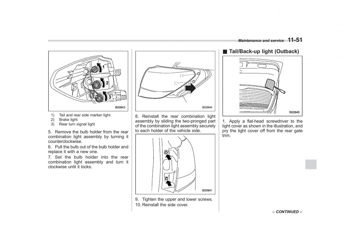 Subaru Outback Legacy IV 4 owners manual / page 422