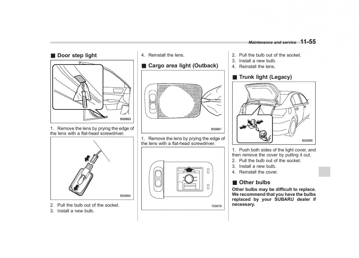 Subaru Outback Legacy IV 4 owners manual / page 426