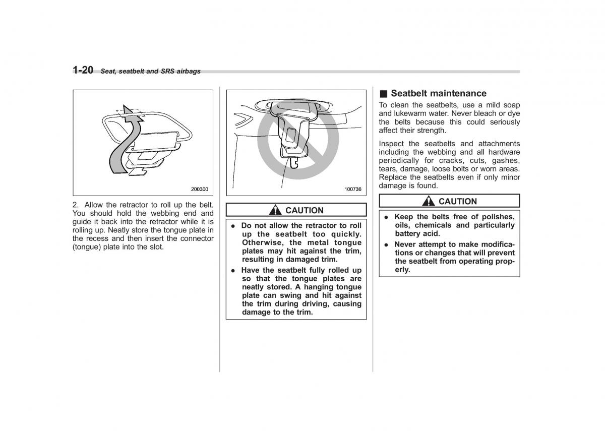 Subaru Outback Legacy IV 4 owners manual / page 43