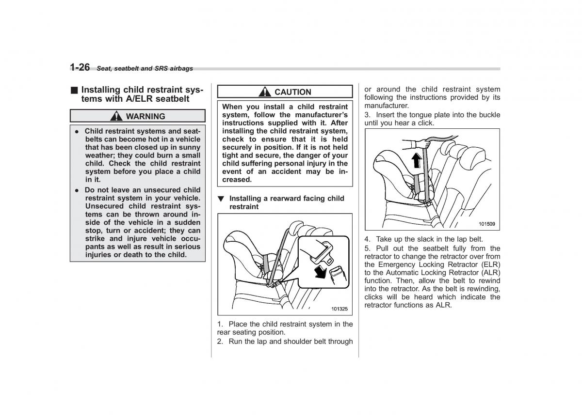 Subaru Outback Legacy IV 4 owners manual / page 49