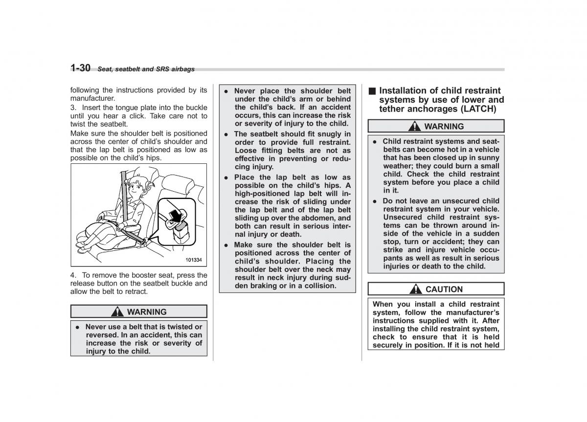 Subaru Outback Legacy IV 4 owners manual / page 53