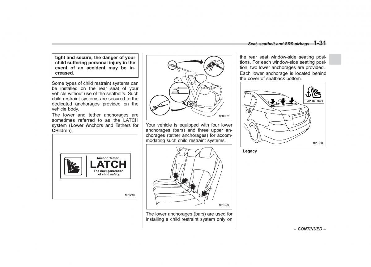 Subaru Outback Legacy IV 4 owners manual / page 54