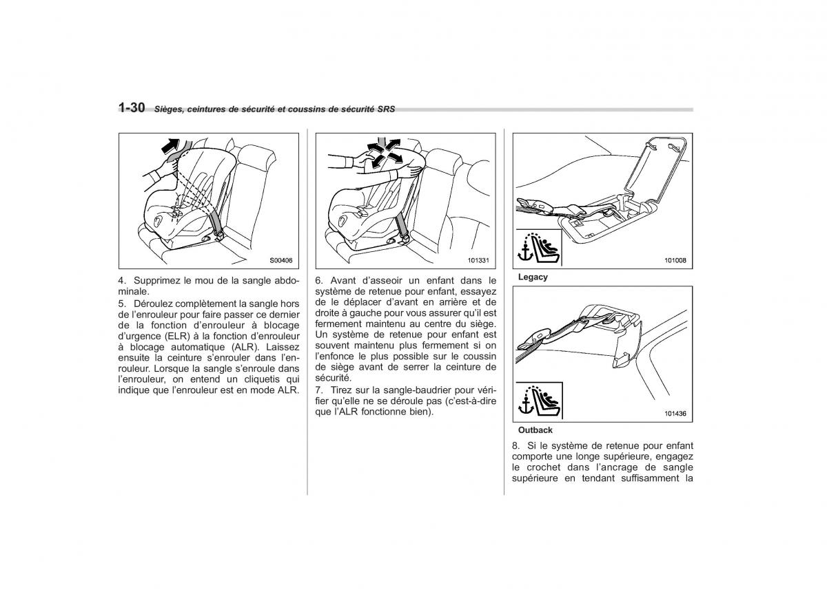 Subaru Outback Legacy IV 4 manuel du proprietaire / page 57