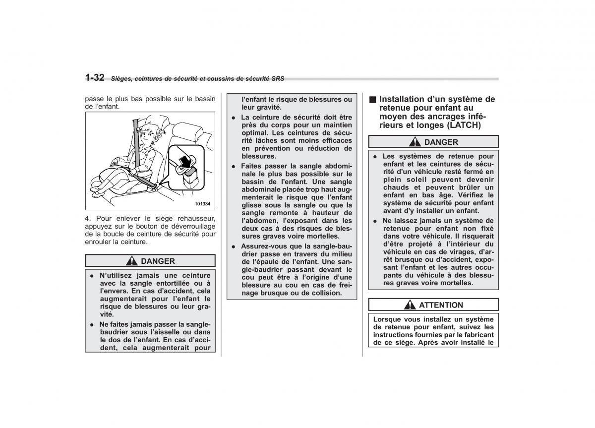 Subaru Outback Legacy IV 4 manuel du proprietaire / page 59