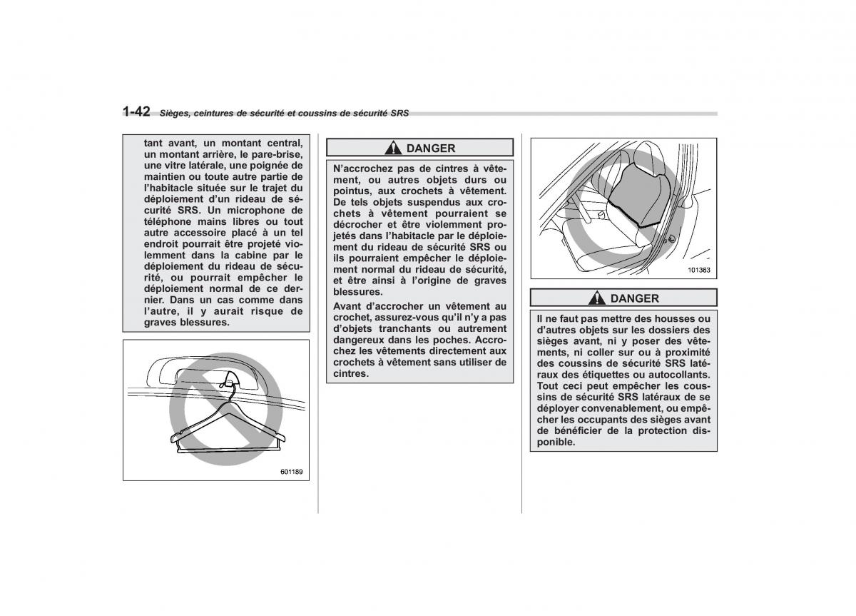 Subaru Outback Legacy IV 4 manuel du proprietaire / page 69