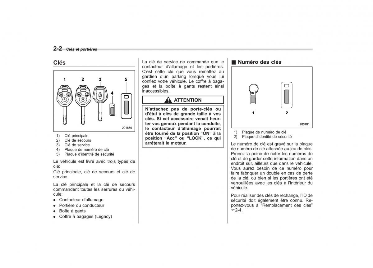 Subaru Outback Legacy IV 4 manuel du proprietaire / page 99