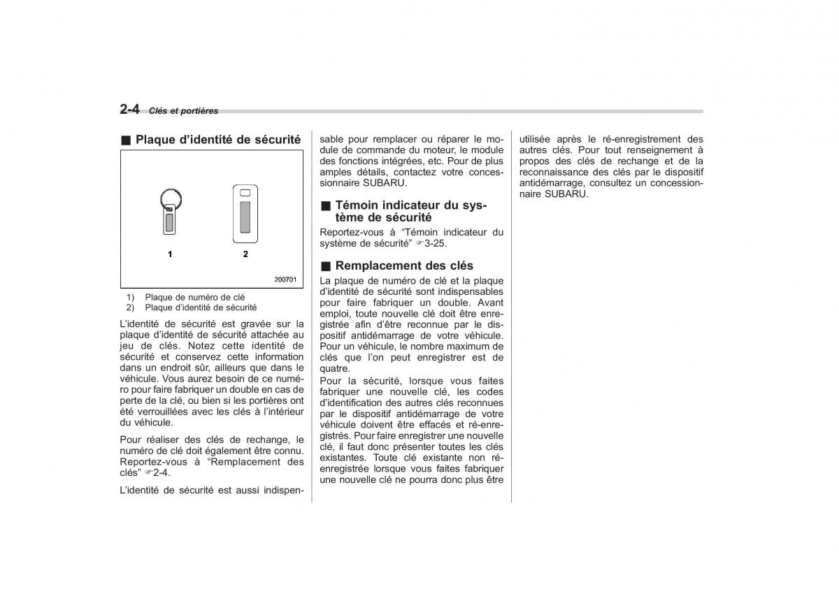 Subaru Outback Legacy IV 4 manuel du proprietaire / page 101