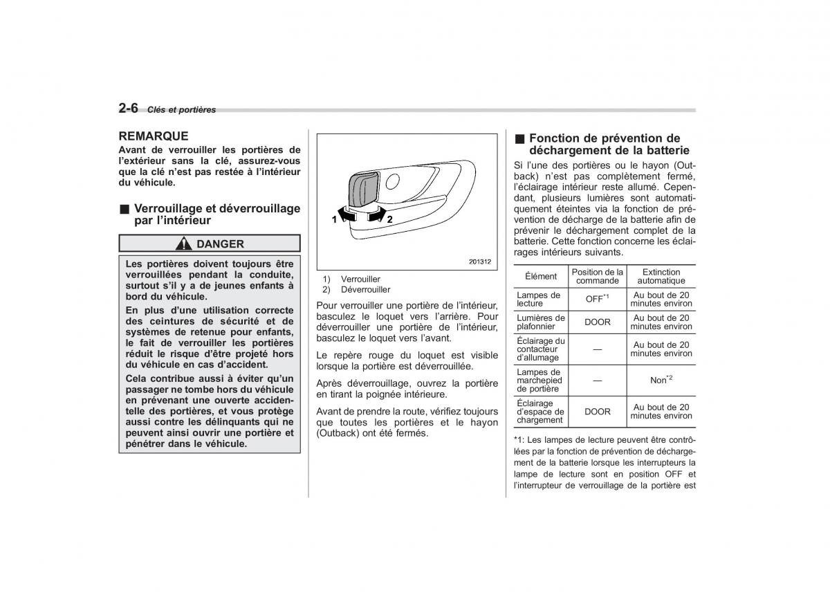 Subaru Outback Legacy IV 4 manuel du proprietaire / page 103