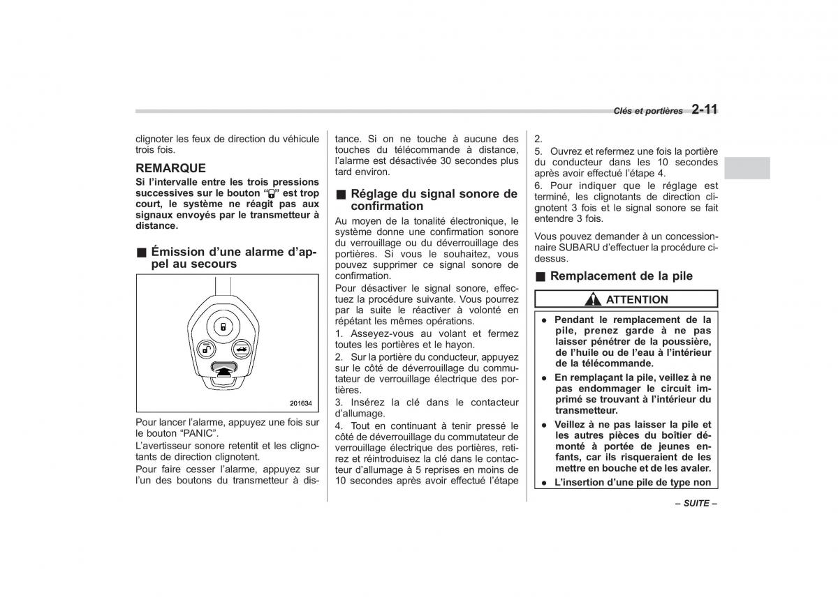 Subaru Outback Legacy IV 4 manuel du proprietaire / page 108