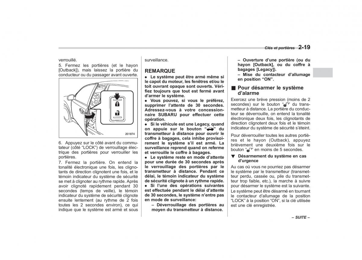 Subaru Outback Legacy IV 4 manuel du proprietaire / page 116