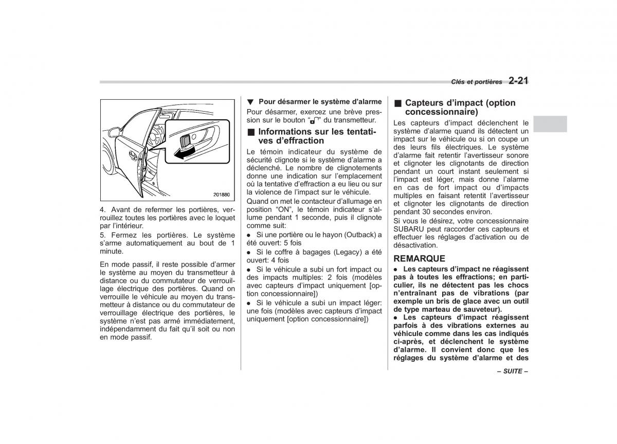 Subaru Outback Legacy IV 4 manuel du proprietaire / page 118