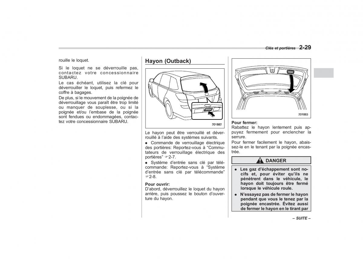 Subaru Outback Legacy IV 4 manuel du proprietaire / page 126