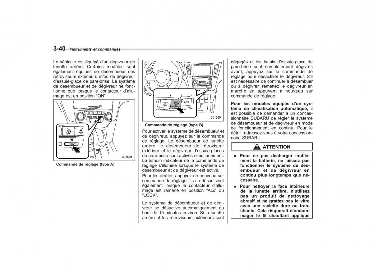 Subaru Outback Legacy IV 4 manuel du proprietaire / page 169