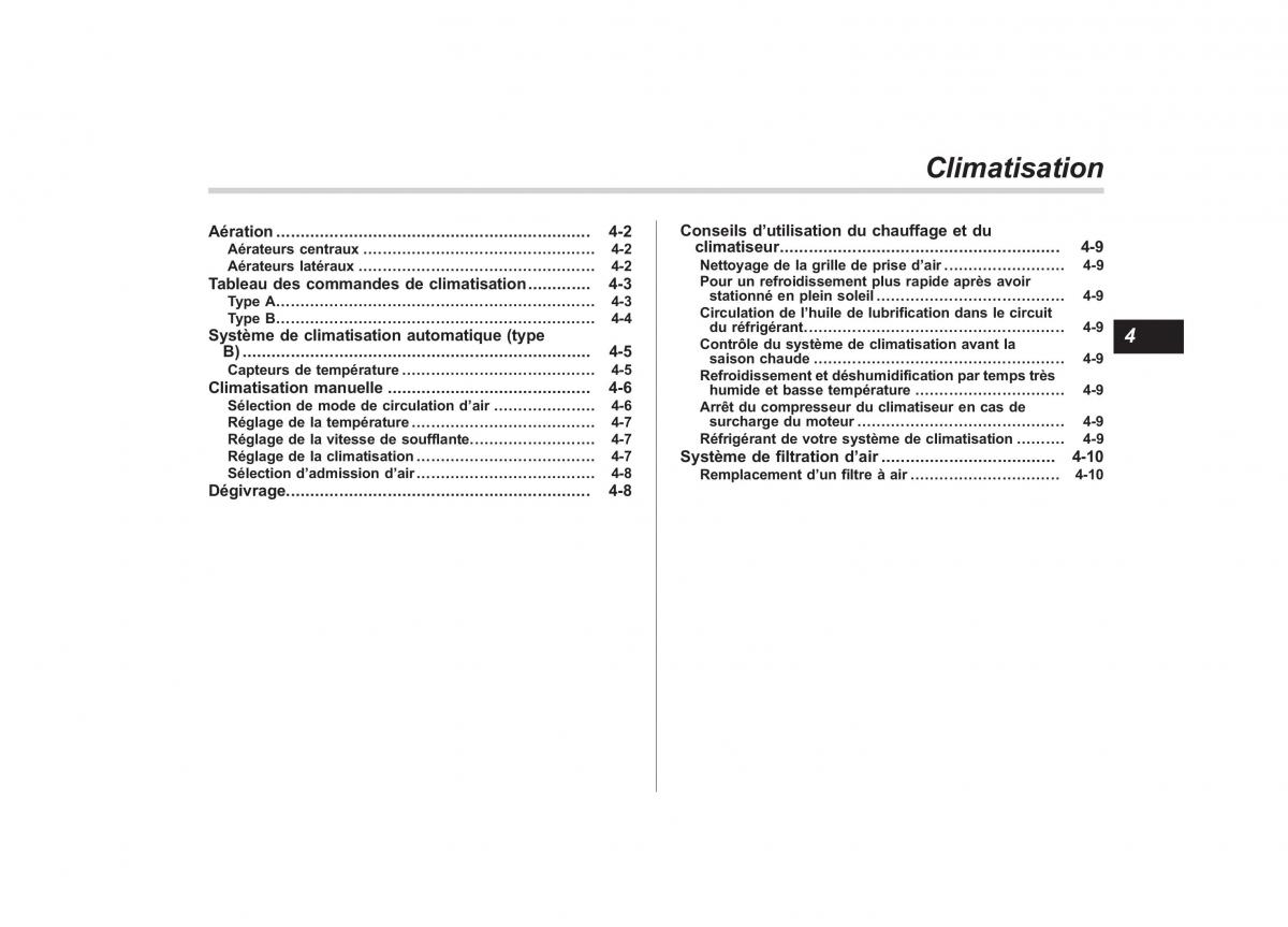 Subaru Outback Legacy IV 4 manuel du proprietaire / page 190