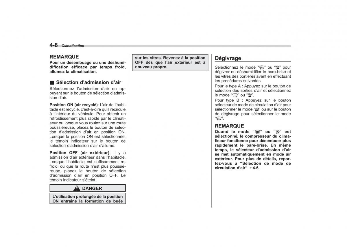 Subaru Outback Legacy IV 4 manuel du proprietaire / page 197