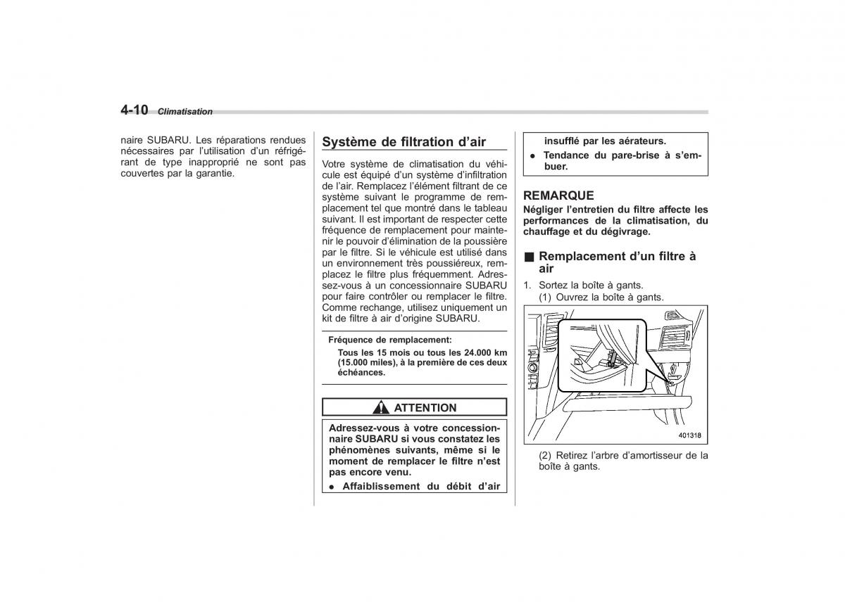 Subaru Outback Legacy IV 4 manuel du proprietaire / page 199