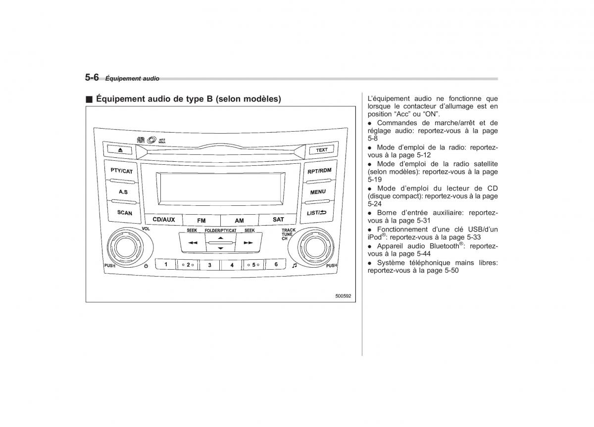 Subaru Outback Legacy IV 4 manuel du proprietaire / page 207