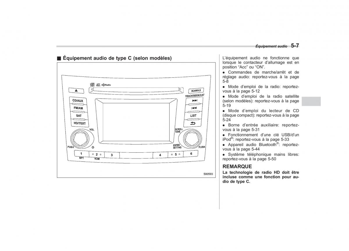 Subaru Outback Legacy IV 4 manuel du proprietaire / page 208