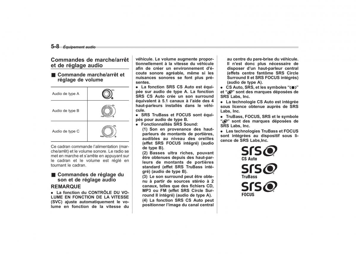 Subaru Outback Legacy IV 4 manuel du proprietaire / page 209