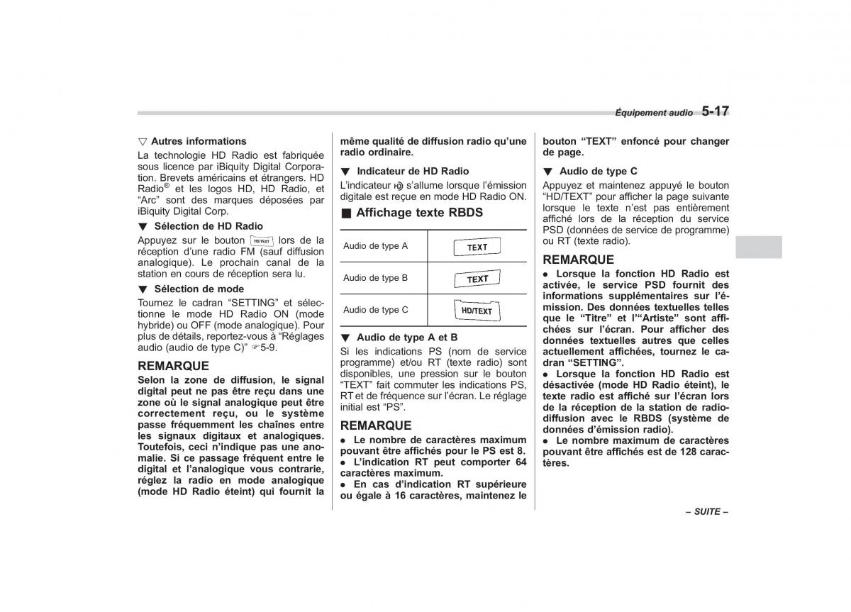 Subaru Outback Legacy IV 4 manuel du proprietaire / page 218