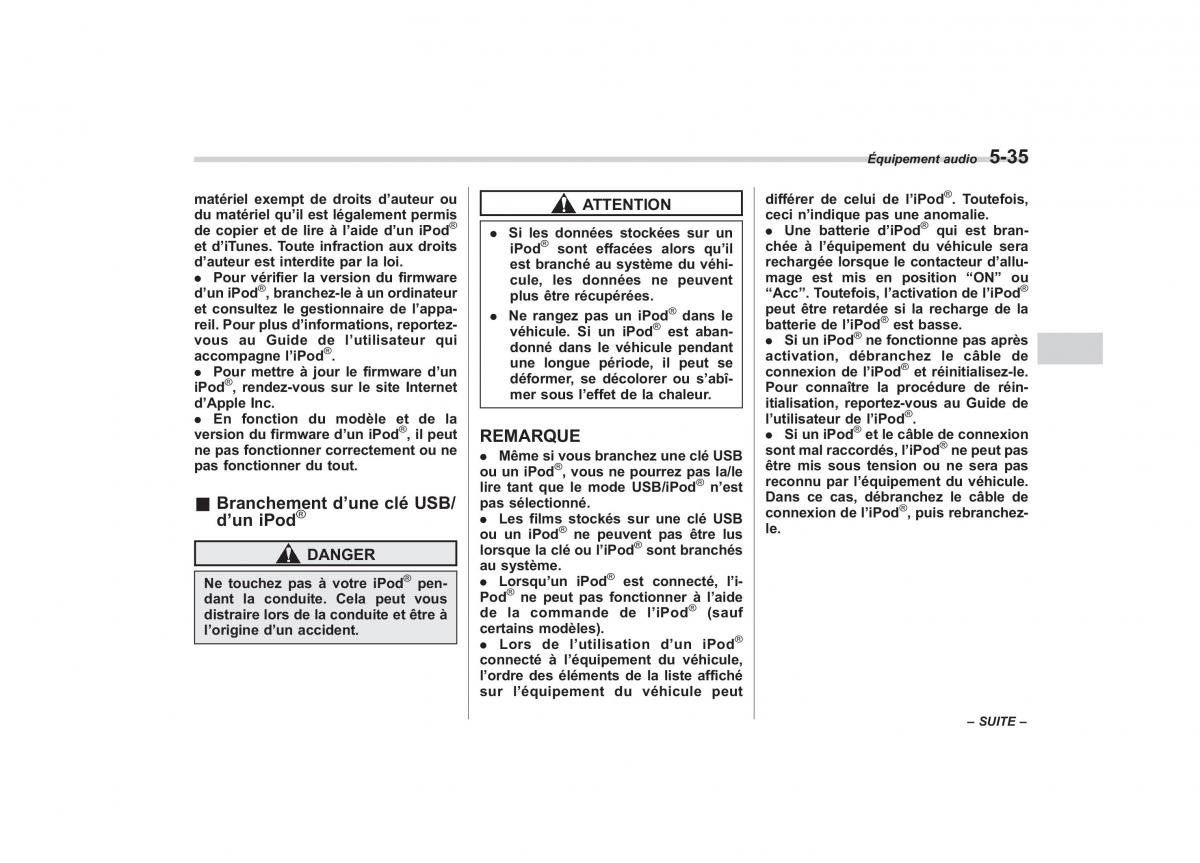 Subaru Outback Legacy IV 4 manuel du proprietaire / page 236