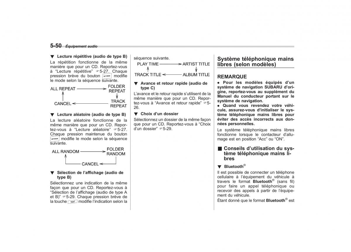 Subaru Outback Legacy IV 4 manuel du proprietaire / page 251