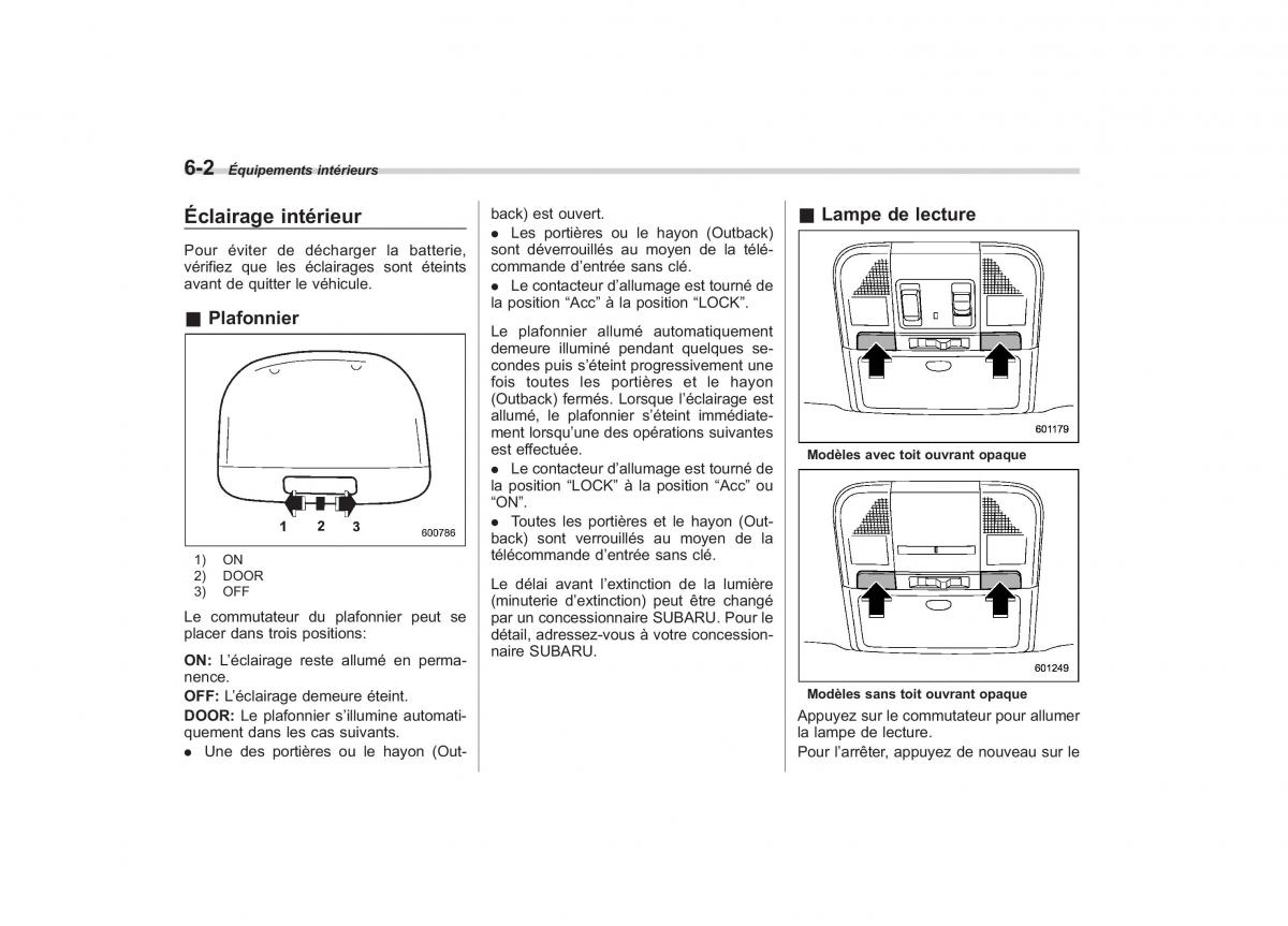 Subaru Outback Legacy IV 4 manuel du proprietaire / page 276