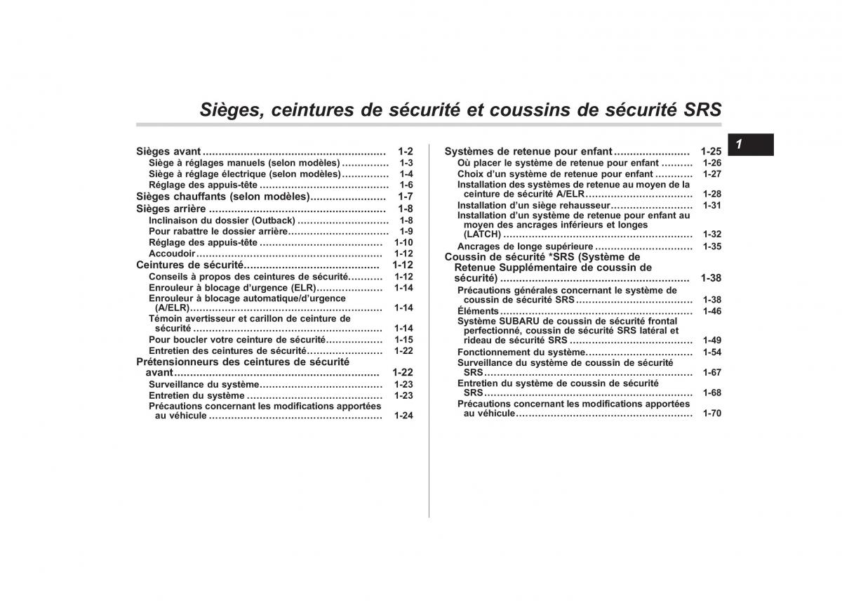 Subaru Outback Legacy IV 4 manuel du proprietaire / page 28