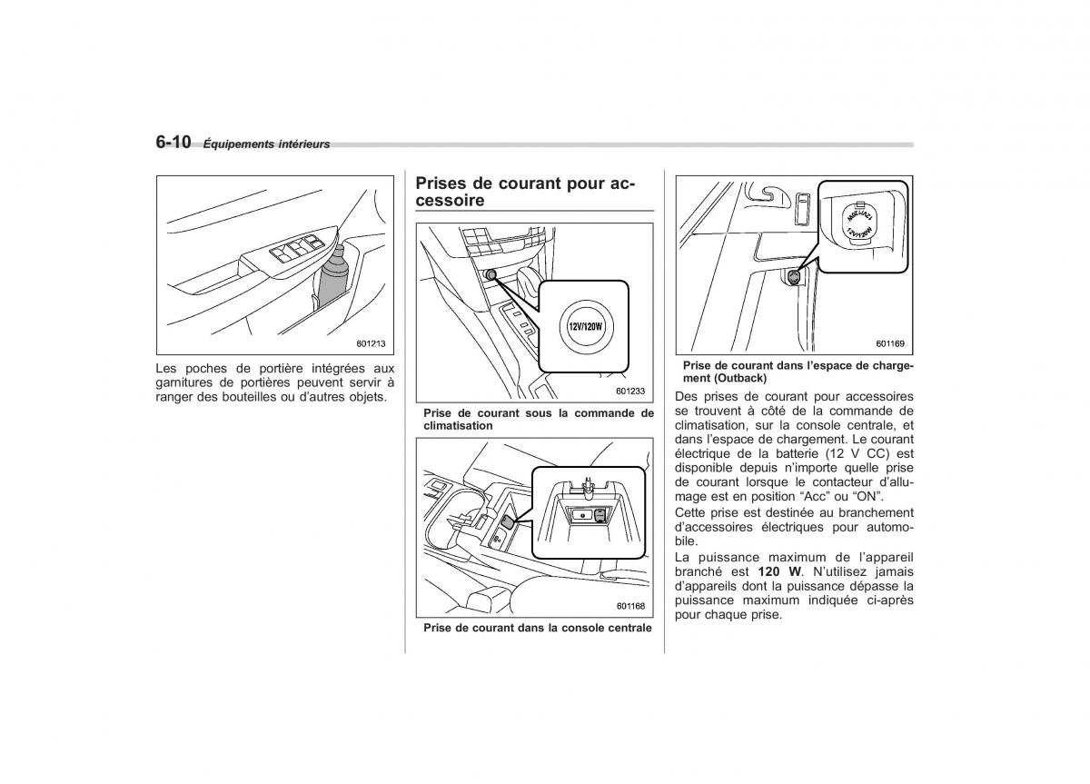 Subaru Outback Legacy IV 4 manuel du proprietaire / page 284