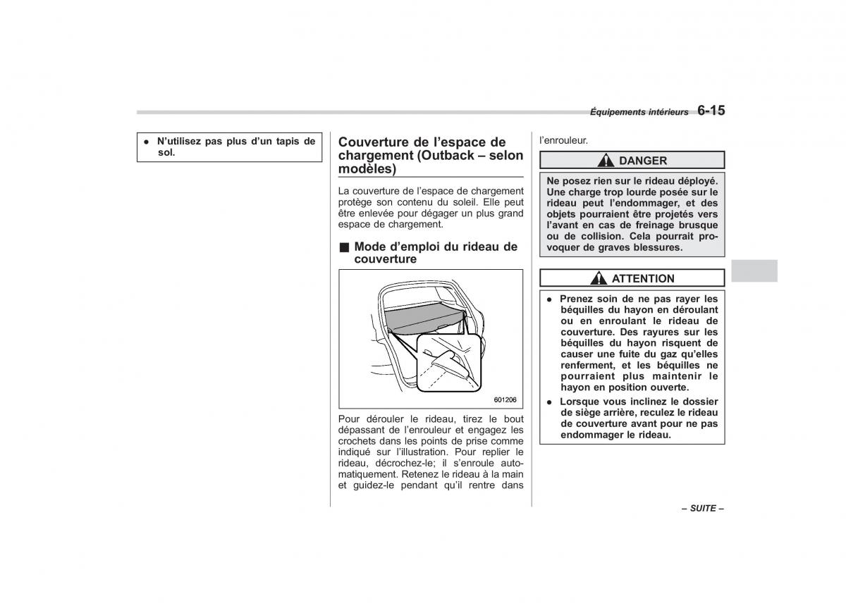 Subaru Outback Legacy IV 4 manuel du proprietaire / page 289