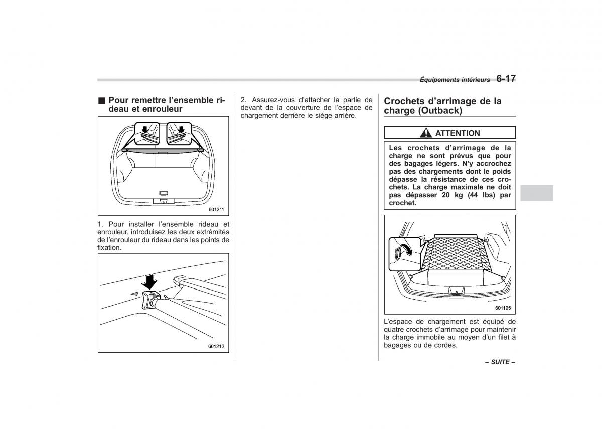 Subaru Outback Legacy IV 4 manuel du proprietaire / page 291