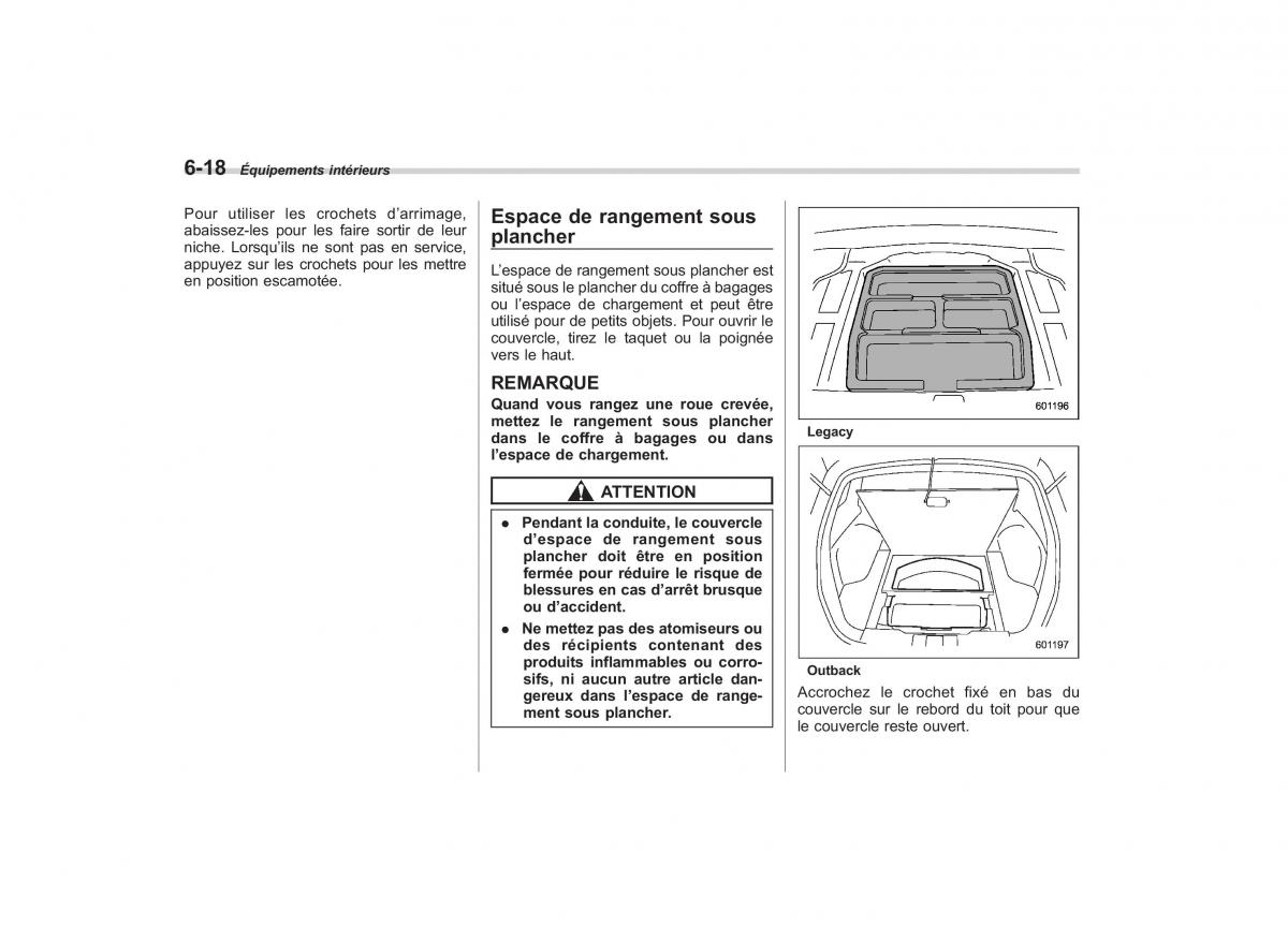 Subaru Outback Legacy IV 4 manuel du proprietaire / page 292