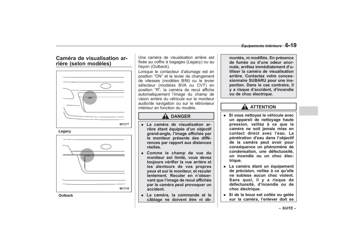 Subaru Outback Legacy IV 4 manuel du proprietaire / page 293