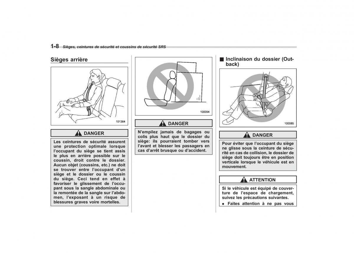 Subaru Outback Legacy IV 4 manuel du proprietaire / page 35