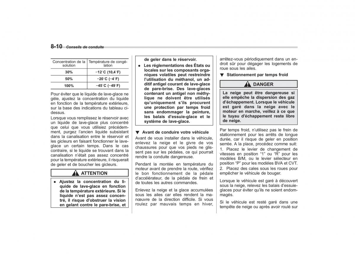 Subaru Outback Legacy IV 4 manuel du proprietaire / page 353