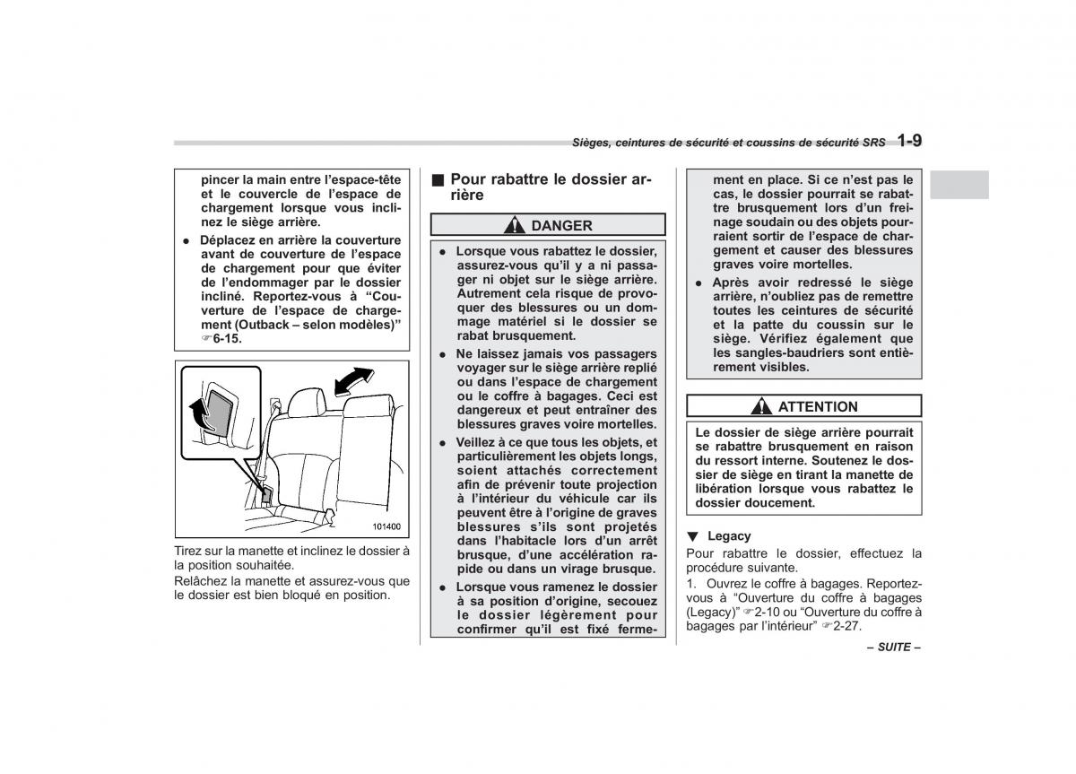 Subaru Outback Legacy IV 4 manuel du proprietaire / page 36