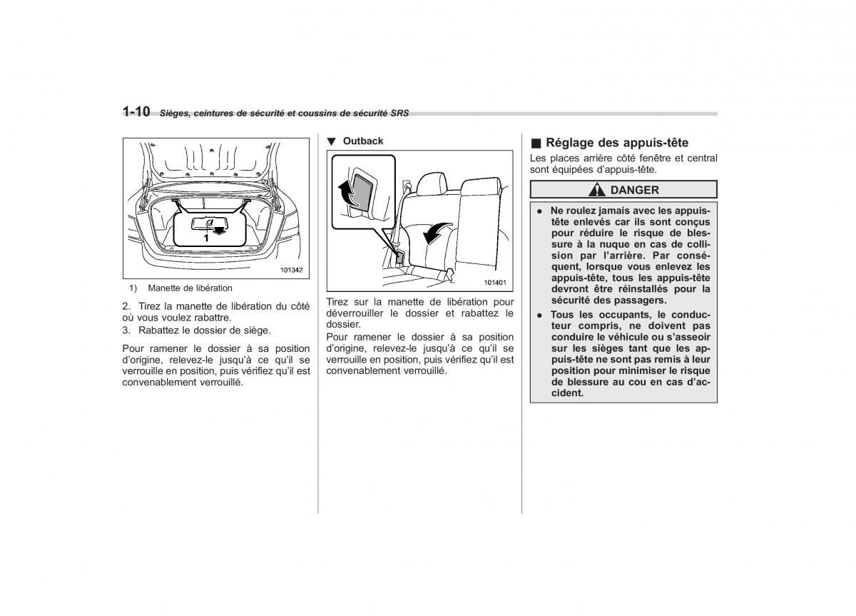 Subaru Outback Legacy IV 4 manuel du proprietaire / page 37