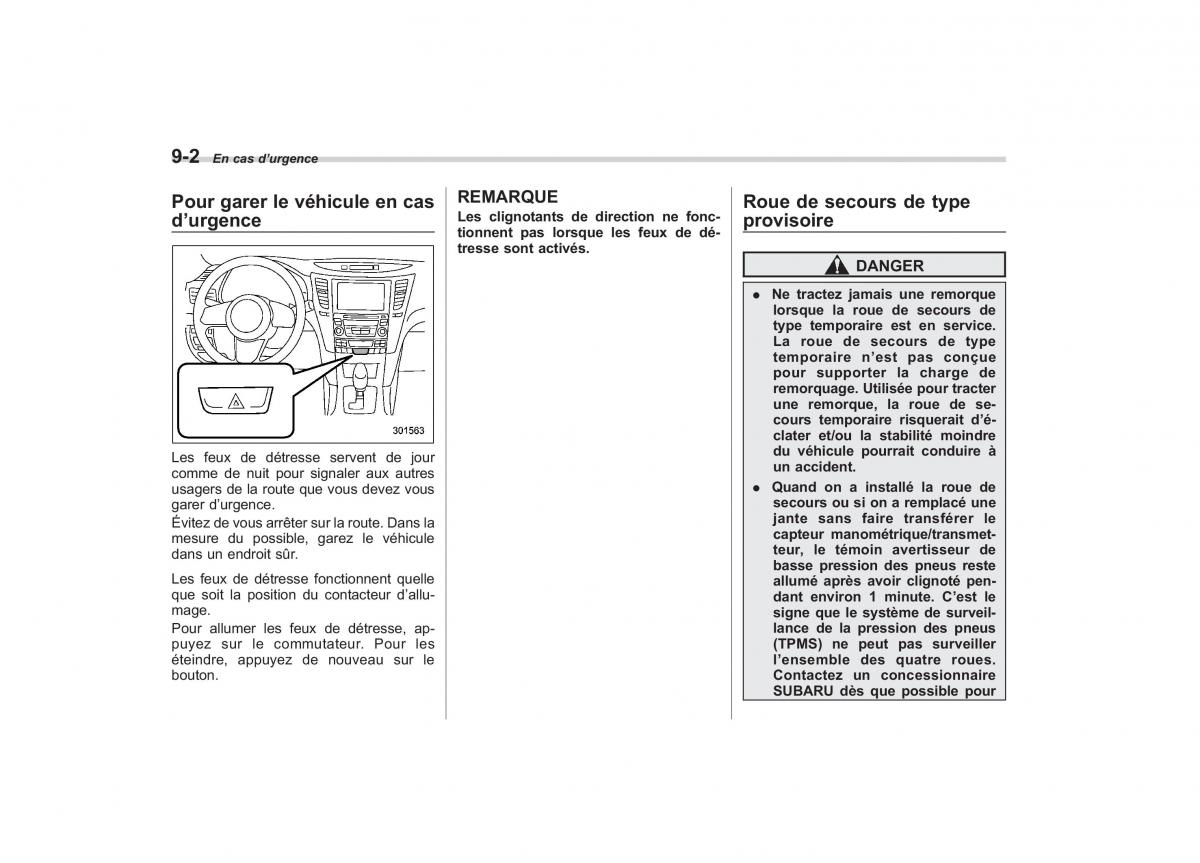 Subaru Outback Legacy IV 4 manuel du proprietaire / page 376