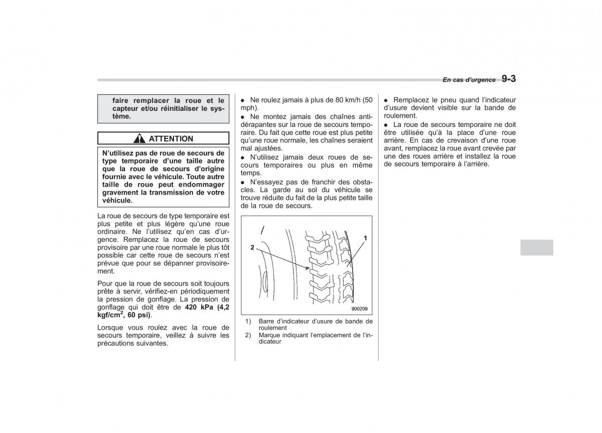 Subaru Outback Legacy IV 4 manuel du proprietaire / page 377