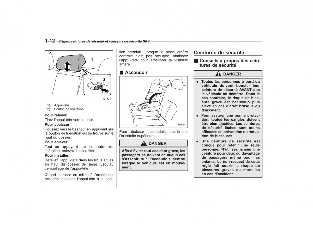 Subaru Outback Legacy IV 4 manuel du proprietaire / page 39