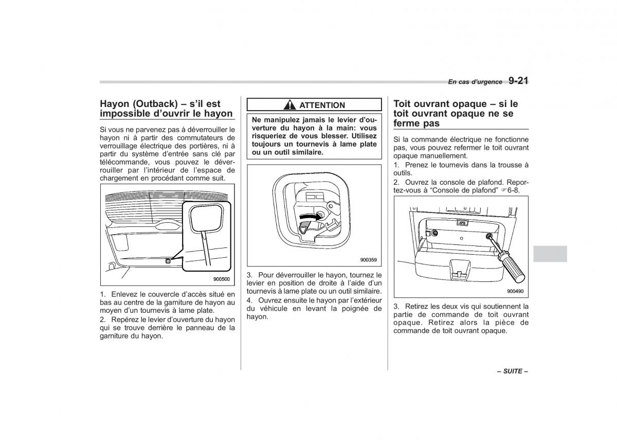 Subaru Outback Legacy IV 4 manuel du proprietaire / page 395