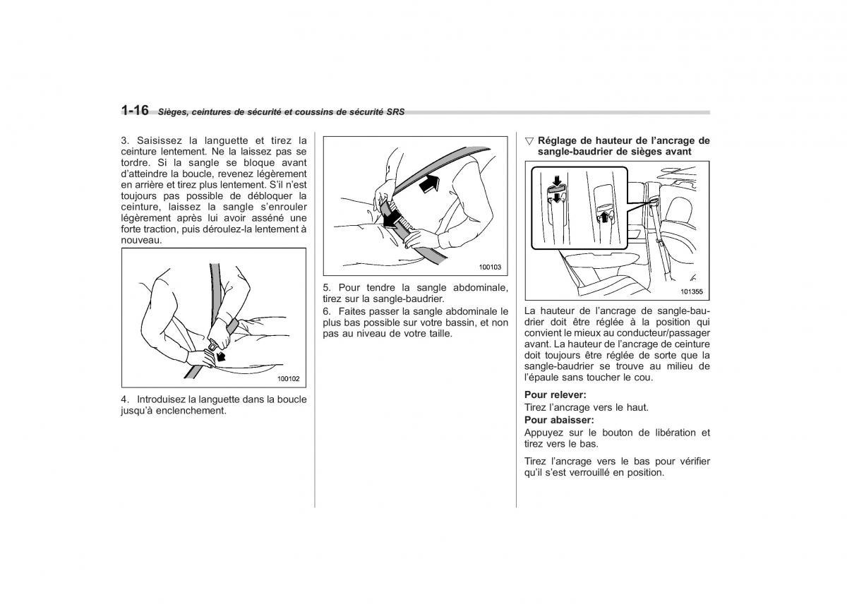 Subaru Outback Legacy IV 4 manuel du proprietaire / page 43