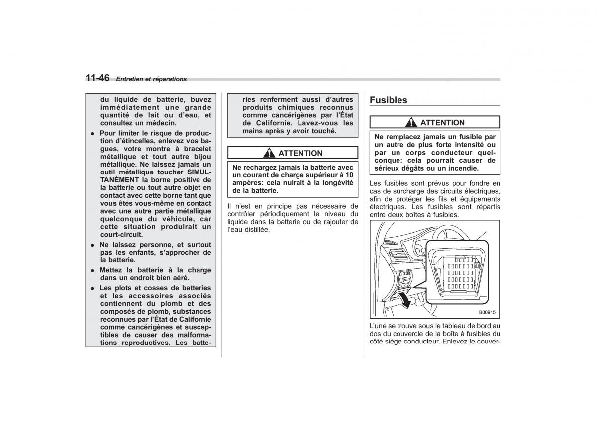 Subaru Outback Legacy IV 4 manuel du proprietaire / page 448