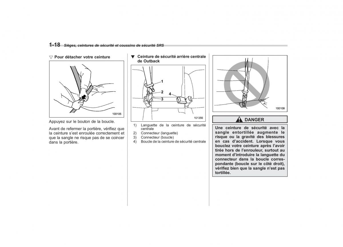 Subaru Outback Legacy IV 4 manuel du proprietaire / page 45